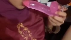 Fanessa Hijab Merah Colok Memek Pakai Dildo